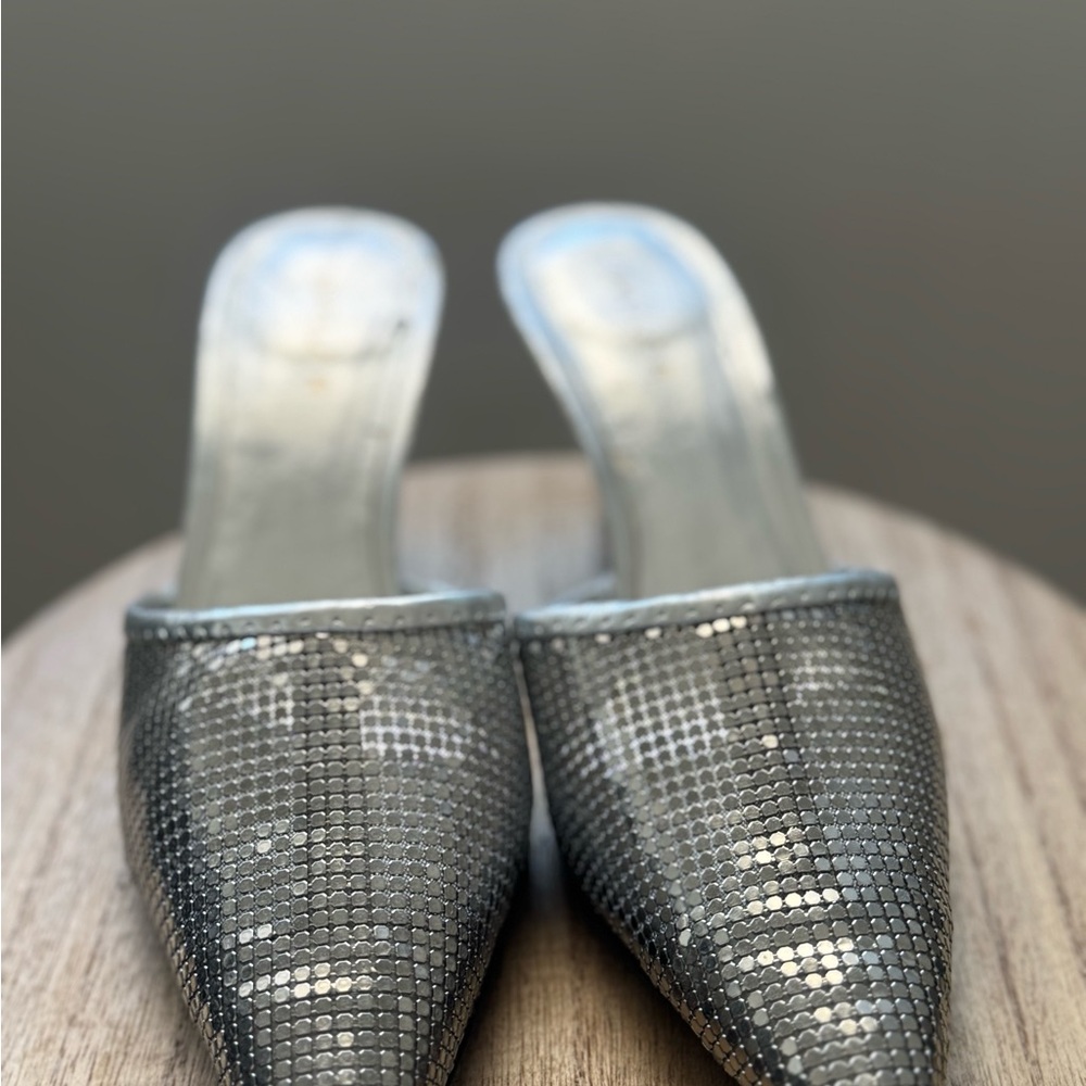 Elegant vintage Silver Women's Mules
